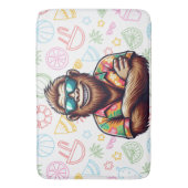 Tropisch/strand yeti/bigfoot badmat (Voorkant Verticaal)