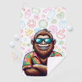 Tropisch/strand yeti/bigfoot golfhanddoek (Insitu)