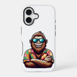 Tropisch/strand yeti/bigfoot iPhone 16 hoesje