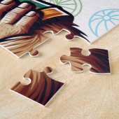 Tropisch/strand yeti/bigfoot legpuzzel (Zijkant)