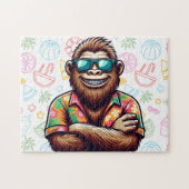 Tropisch/strand yeti/bigfoot legpuzzel (Horizontaal)