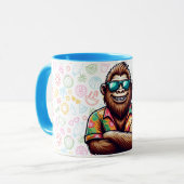 Tropisch/strand yeti/bigfoot mok (Voorkant links)