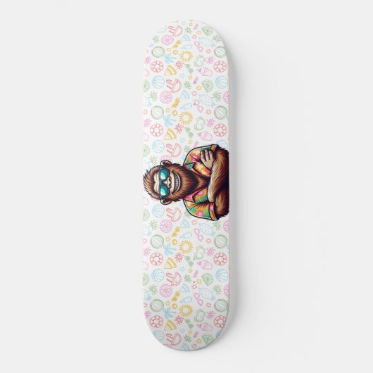Tropisch/strand yeti/bigfoot persoonlijk skateboard (Voorkant)