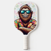 Tropisch/strand yeti/bigfoot pickleball paddle (Voorkant)