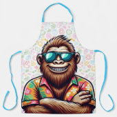Tropisch/strand yeti/bigfoot schort (Voorkant)