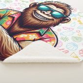 Tropisch/strand yeti/bigfoot sherpa deken (3/4)