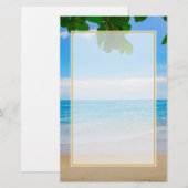 Tropisch strand Zand en Zee Briefpapier (Voorkant / Achterkant)