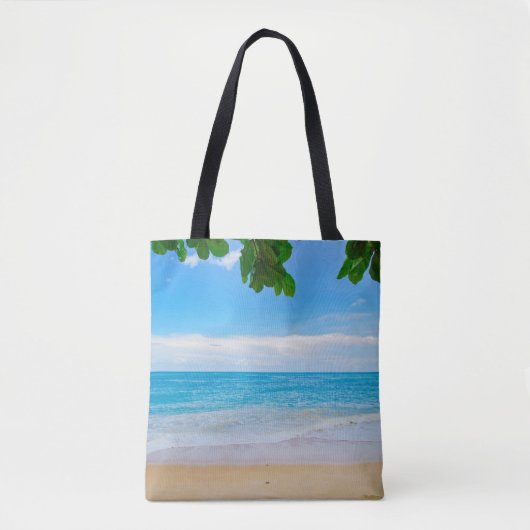 Tropisch strand Zand en Zee Tote Bag (Voorkant)