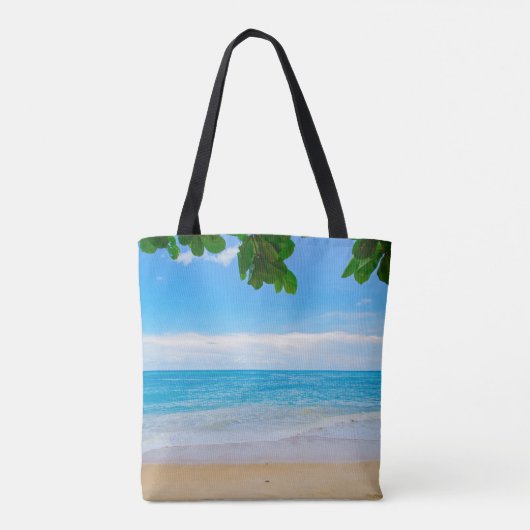 Tropisch strand Zand en Zee Tote Bag (Achterkant)
