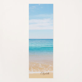 Tropisch strand, zand- gepersonaliseerd yogamat