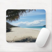 Tropisch strand, zand, handpalm - gepersonaliseerd muismat (Met muis)