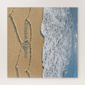 Tropisch strand zand harten legpuzzel (Horizontaal)