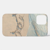 Tropisch strand, zand-hartenmonogram Case-Mate iPhone case (Achterkant (horizontaal))