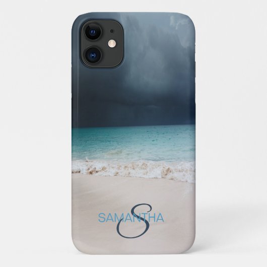 Tropisch strand zand monogram Case-Mate iPhone case (Achterkant)