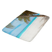 Tropisch strand, zand, oceaan, palmboomvloed Summe Badmat (Gekanteld)