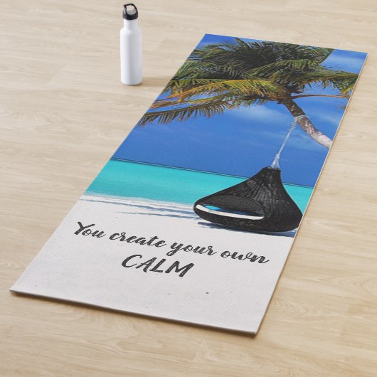 Tropisch strand, zand, palm - op maat gemaakt yogamat (In situ)
