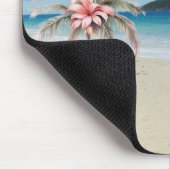 Tropisch strand, Zand, Palmboom, Bloem Muismat (Hoek)