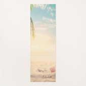 Tropisch Strand, Zand, Schelpen, Yogamat (Voorkant)