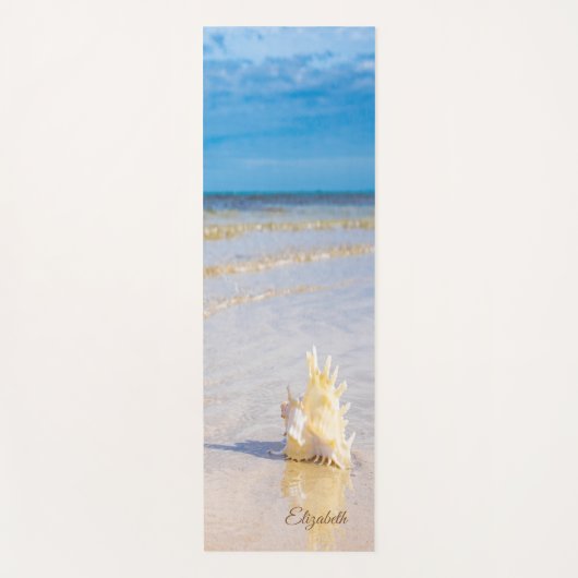 Tropisch strand, zand, Seashell - Gepersonaliseerd Yogamat (Voorkant)