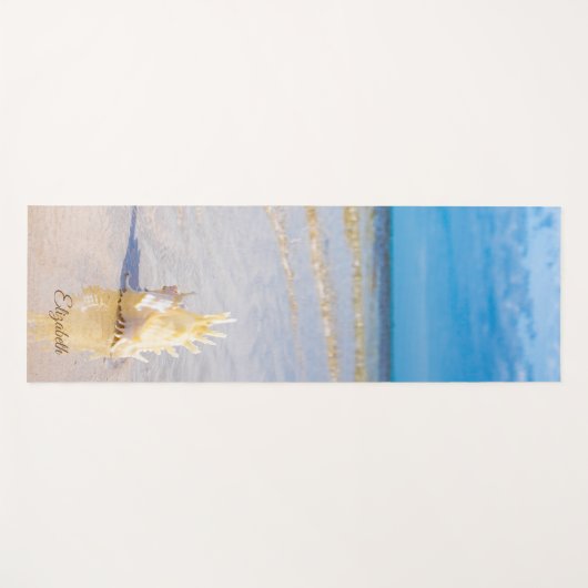 Tropisch strand, zand, Seashell - Gepersonaliseerd Yogamat (Voorkant (horizontaal))