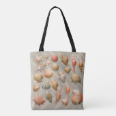 Tropisch strand Zand Seashells Summer Vacking Tote Bag (Achterkant)
