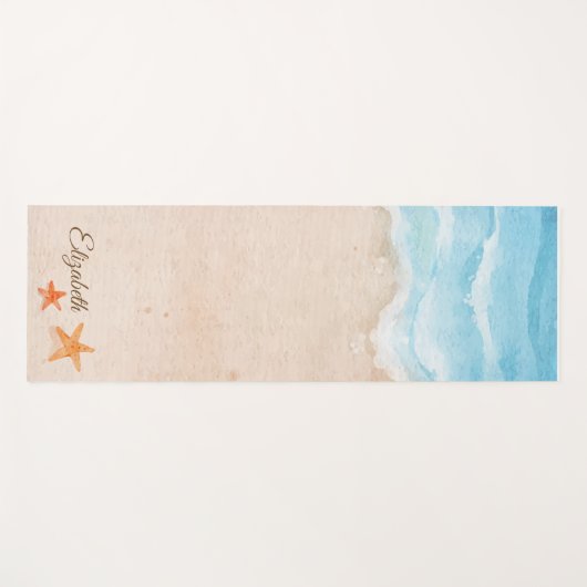 Tropisch strand, zand, sterren yogamat (Voorkant (horizontaal))