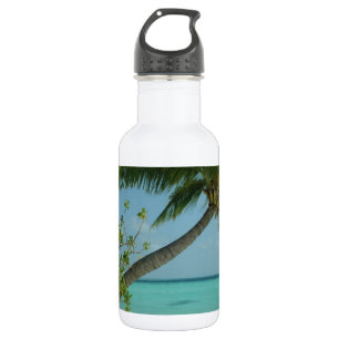 Tropisch strand Zand Sun Water Ocean Waves Surf Ar Waterfles