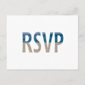 Tropisch strand Zand Water Foto Weduwschap RSVP Uitnodiging Briefkaart (Voorkant)