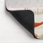 Tropisch strand, zand, zeeschelpen muismat (Hoek)