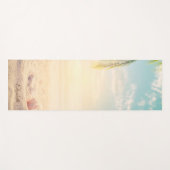 Tropisch strand, zand, zeeschelpen, yogamat (Voorkant (horizontaal))