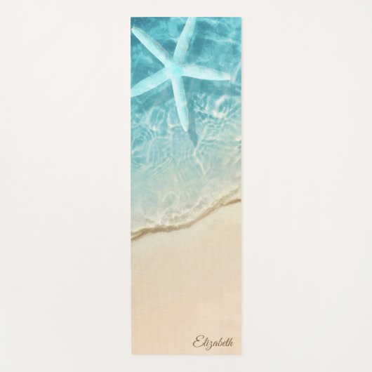 Tropisch strand, zand, zeester yogamat (Voorkant)