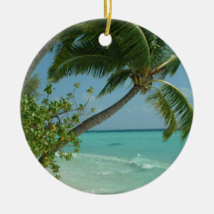 Tropisch Strand Zand Zon Water Oceaan Golven Surf  Keramisch Ornament