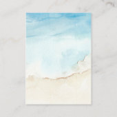 Tropisch strand Zee Ocean QR Code Details Weddensc Informatiekaartje (Achterkant)