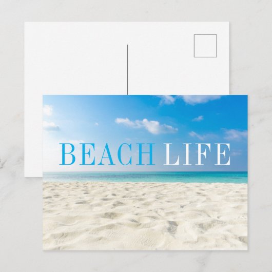 Tropisch strand Zee Sand Sky & Summer Day Briefkaart (Voorkant / Achterkant)