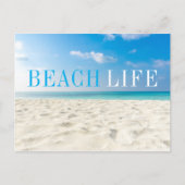 Tropisch strand Zee Sand Sky & Summer Day Briefkaart (Voorkant)