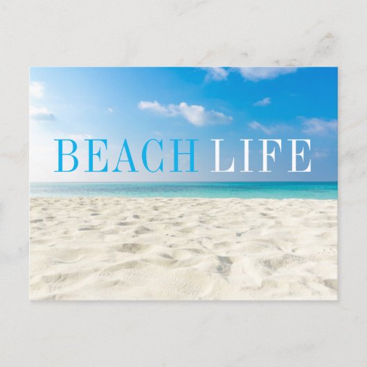 Tropisch strand Zee Sand Sky & Summer Day Briefkaart (Voorkant)