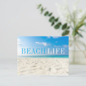 Tropisch strand Zee Sand Sky & Summer Day Briefkaart (Staand voorkant)