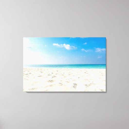 Tropisch strand Zee Sand Sky & Summer Day Canvas Afdruk (Voorkant)