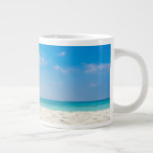 Tropisch strand Zee Sand Sky & Summer Day Grote Koffiekop (Rechts)