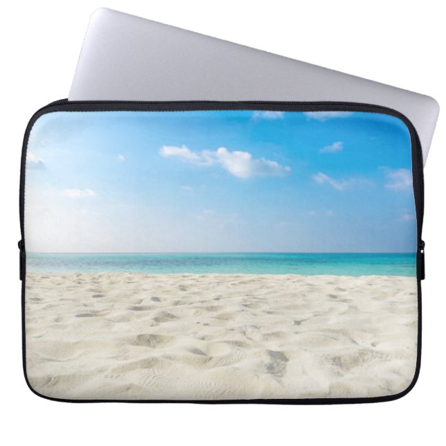 Tropisch strand Zee Sand Sky & Summer Day Laptop Sleeve (Voorkant)