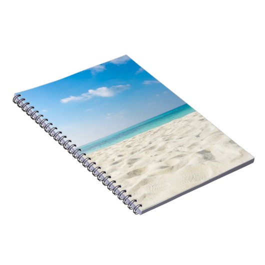Tropisch strand Zee Sand Sky & Summer Day Notitieboek (Rechterzijde)