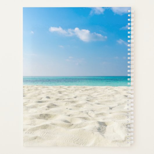 Tropisch strand Zee Sand Sky & Summer Day Planner (Achterkant)