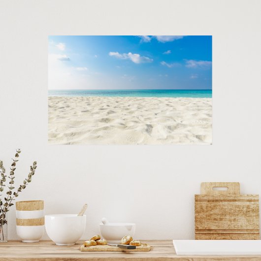 Tropisch strand Zee Sand Sky & Summer Day Poster (Keuken)