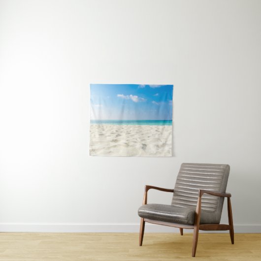 Tropisch strand Zee Sand Sky & Summer Day Wandkleed (In Situ (horizontaal))