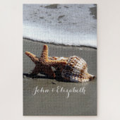 Tropisch strand Zee Seashells Seastar Legpuzzel (Verticaal)