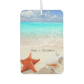 Tropisch strand, Zee, Seastar, Seashell Luchtverfrisser (Voorkant)
