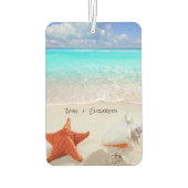 Tropisch strand, Zee, Seastar, Seashell Luchtverfrisser (Achterkant)