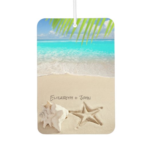 Tropisch strand,Zee ster,Schelp Luchtverfrisser (Voorkant)