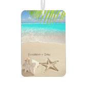 Tropisch strand,Zee ster,Schelp Luchtverfrisser (Achterkant)