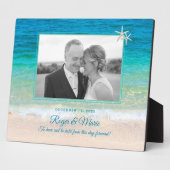 Tropisch strand Zee sterren Pas getrouwd Foto Keep Fotoplaat (Zijkant)